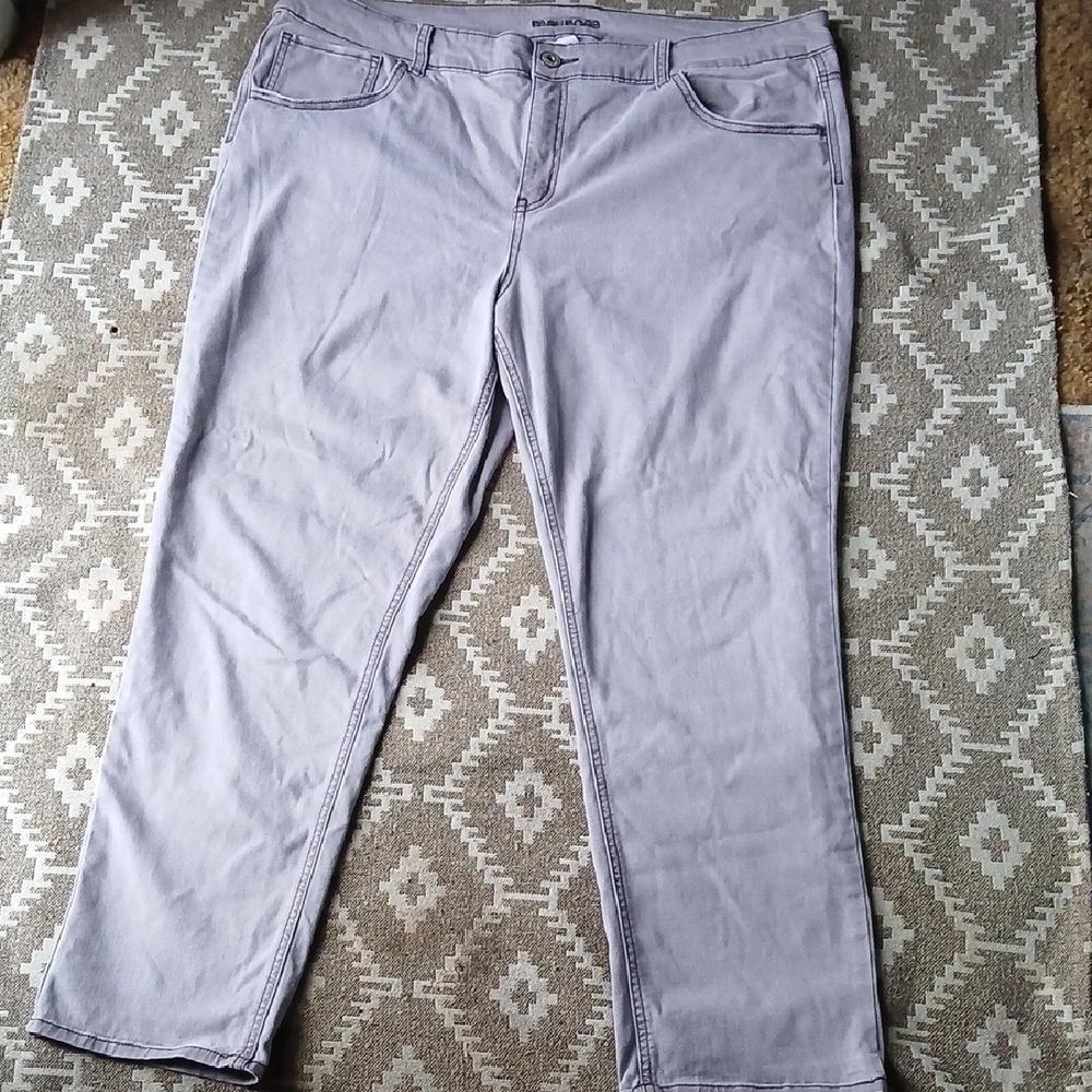 Maurices Light Gray Straight Leg Pants